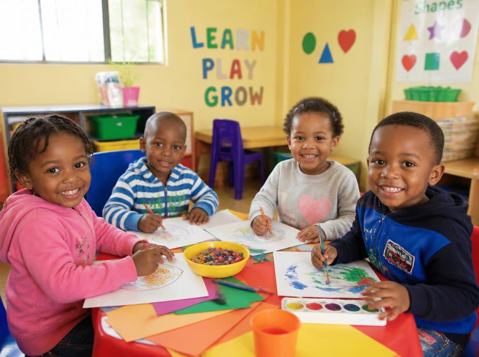 Children enjoying creative learning activities at Little Prosperous Educare